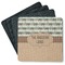 Cabin Square Rubber Backed Coasters - Set of 4 (Personalized)
