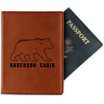 Cabin Passport Holder - Faux Leather - Double Sided (Personalized)
