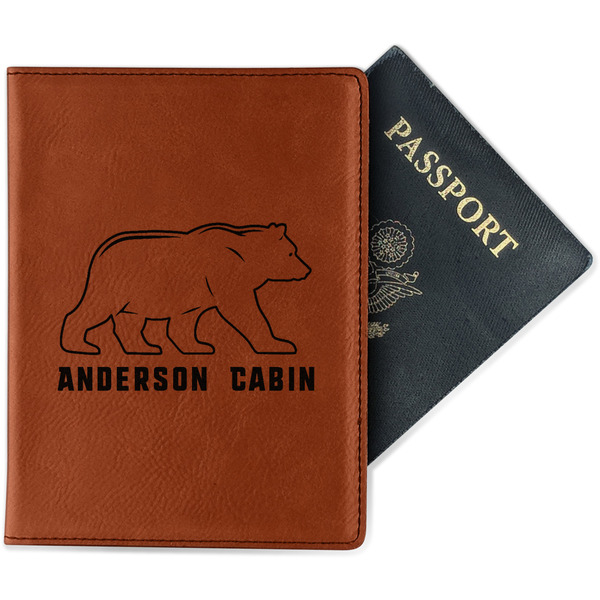 Custom Cabin Passport Holder - Faux Leather - Single Sided (Personalized)
