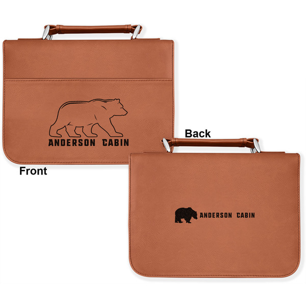 Cabin Cognac Leatherette Bible Covers - Large Double Sided Apvl