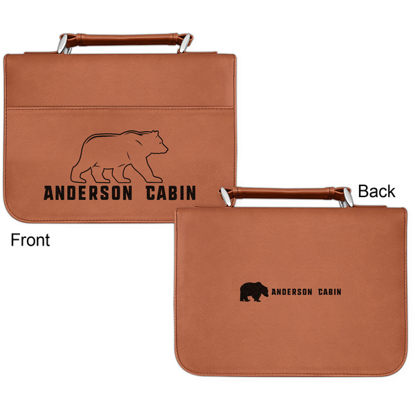 Cabin Cognac Leatherette Bible Covers - Small Double Sided Apvl