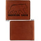 Cabin Cognac Leatherette Bifold Wallets - Front and Back Single Sided - Apvl