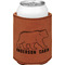 Cabin Cognac Leatherette Can Sleeve - Single Front