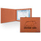Cabin Leatherette Certificate Holder - Front (Personalized)