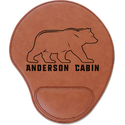 Cabin Leatherette Mouse Pad with Wrist Support (Personalized)