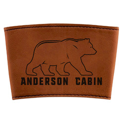 Cabin Leatherette Cup Sleeve (Personalized)