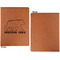 Cabin Cognac Leatherette Portfolios with Notepad - Large - Single Sided - Apvl