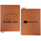Cabin Cognac Leatherette Portfolios with Notepad - Small - Double Sided- Apvl