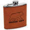 Cabin Cognac Leatherette Wrapped Stainless Steel Flask