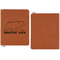 Cabin Cognac Leatherette Zipper Portfolios with Notepad - Single Sided - Apvl