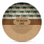 Cabin Microwave Safe Plastic Plate - Composite Polymer (Personalized)