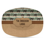 Cabin Plastic Platter - Microwave & Oven Safe Composite Polymer (Personalized)