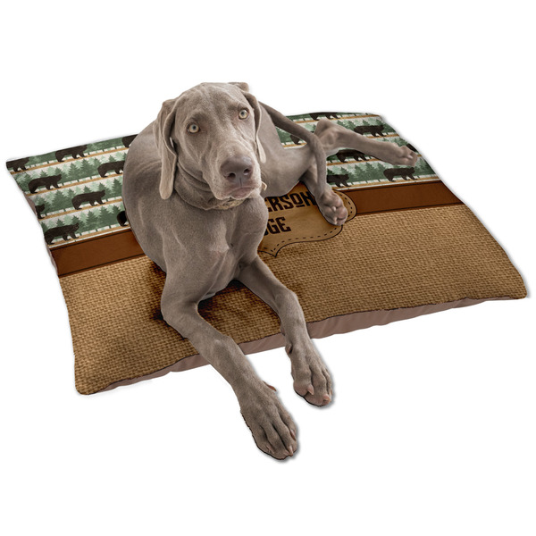 Custom Cabin Dog Bed - Large w/ Name or Text