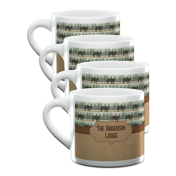 Custom Cabin Double Shot Espresso Cups - Set of 4 (Personalized)