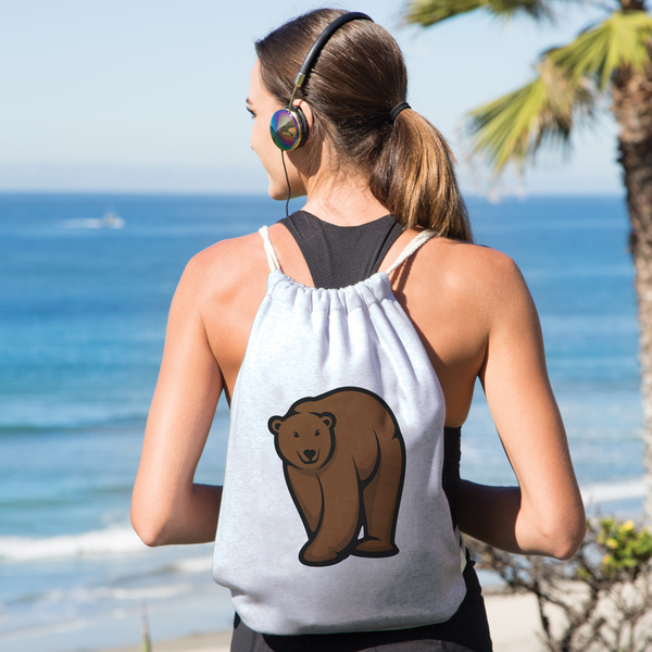 Cabin Drawstring Backpacks - Sweatshirt Fleece - Single Sided - LIFESTYLE