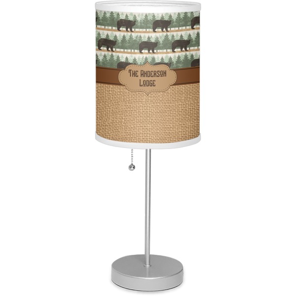 Custom Cabin 7" Drum Lamp with Shade Polyester (Personalized)