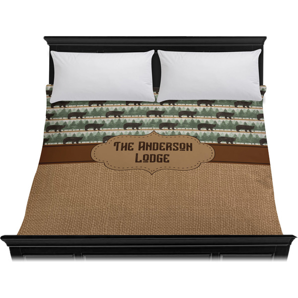 Cabin Duvet Cover - King - On Bed - No Prop