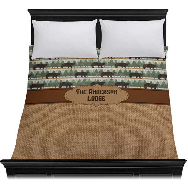 Cabin Duvet Cover - Queen - On Bed - No Prop