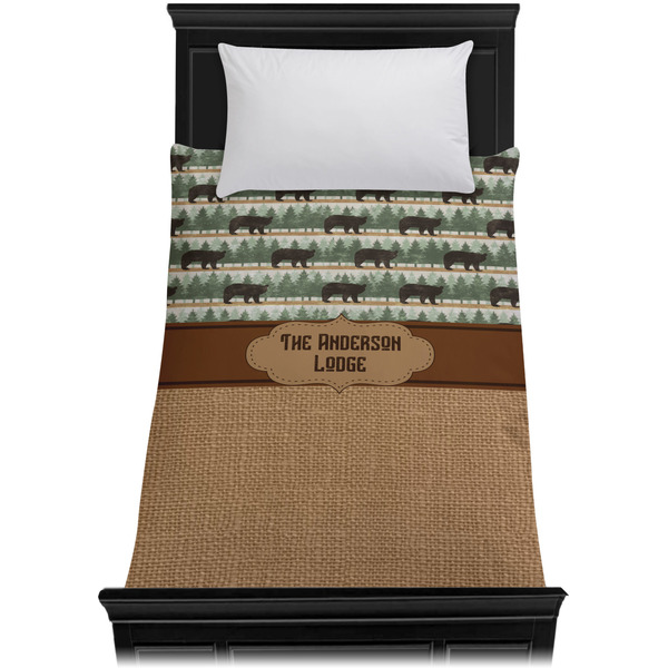 Cabin Duvet Cover - Twin - On Bed - No Prop