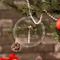 Cabin Engraved Glass Ornaments - Round (Lifestyle)
