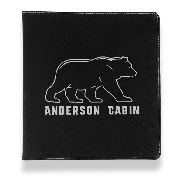 Custom Cabin Leather Binder - 1" - Black (Personalized)