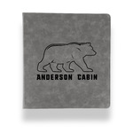 Cabin Leather Binder - 1" - Grey (Personalized)