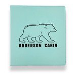 Cabin Leather Binder - 1" - Teal (Personalized)