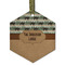 Cabin Flat Glass Ornament - Hexagon w/ Name or Text