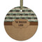 Cabin Frosted Glass Ornament - Round