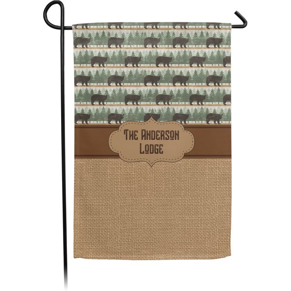 Custom Cabin Small Garden Flag - Double Sided w/ Name or Text