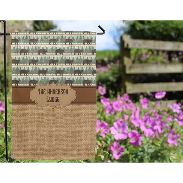 Cabin Garden Flag - Outside In Flowers