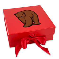 Cabin Gift Box with Magnetic Lid - Red