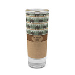 Cabin 2 oz Shot Glass -  Glass with Gold Rim - Single (Personalized)
