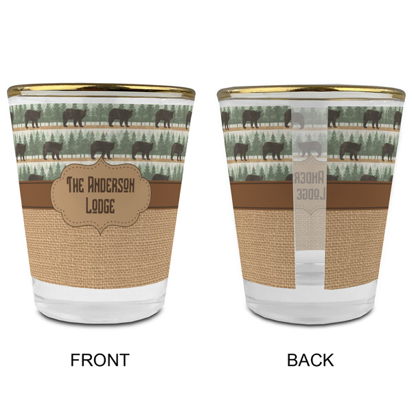 Cabin Glass Shot Glass - with gold rim - APPROVAL