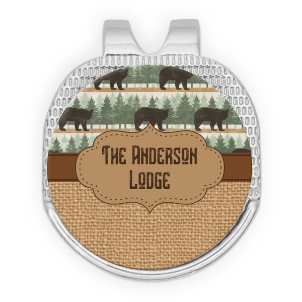 Custom Cabin Golf Ball Marker - Hat Clip - Silver