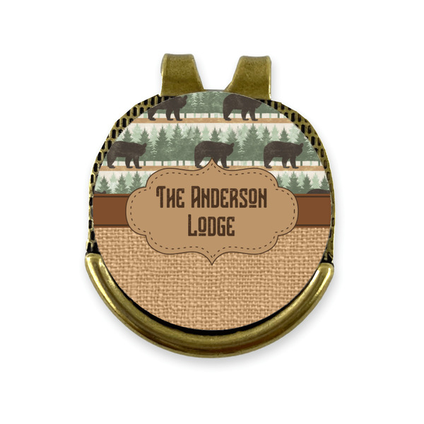Custom Cabin Golf Ball Marker - Hat Clip - Gold