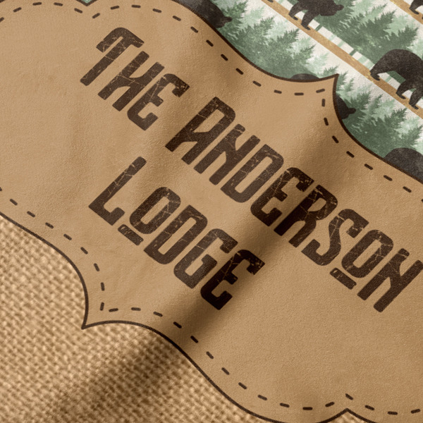 Cabin Hooded Baby Towel- Detail Close Up