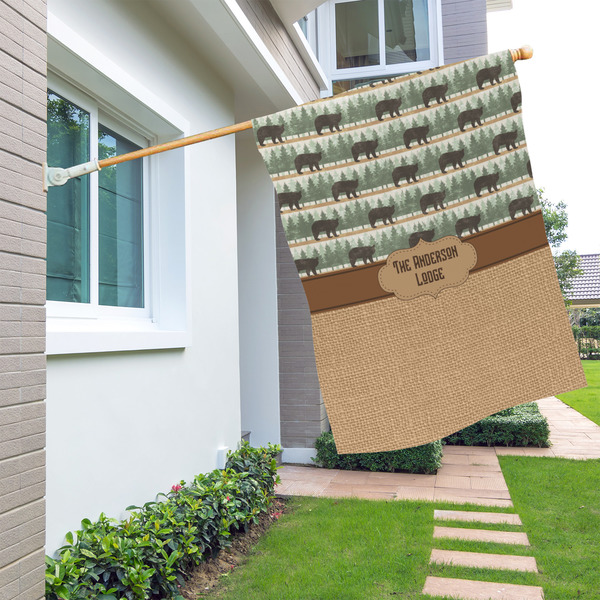 Cabin House Flags - Double Sided - LIFESTYLE