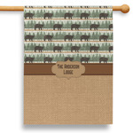 Cabin 28" House Flag (Personalized)