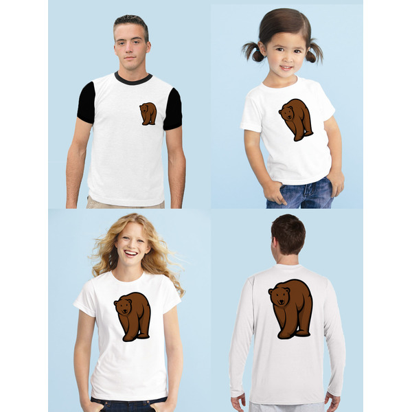 Cabin Iron-On Sizing on Shirts