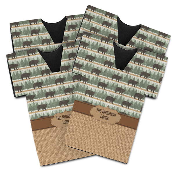 Custom Cabin Jersey Bottle Cooler - Set of 4 (Personalized)