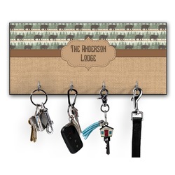 Cabin Key Hanger w/ 4 Hooks w/ Name or Text
