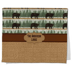 Cabin Kitchen Towel - Poly Cotton w/ Name or Text