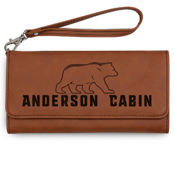 Cabin Ladies Leatherette Wallet - Laser Engraved - Rawhide (Personalized)