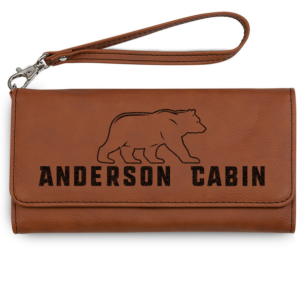 Custom Cabin Ladies Leatherette Wallet - Laser Engraved (Personalized)