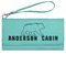 Cabin Ladies Wallet - Leather - Teal - Front View