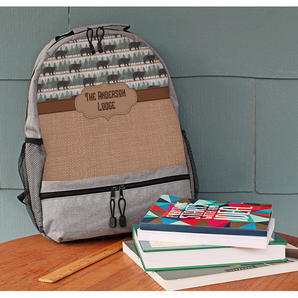 Cabin Large Backpack - Gray - On Desk
