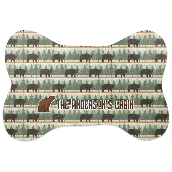 Custom Cabin Bone Shaped Dog Food Mat (Personalized)