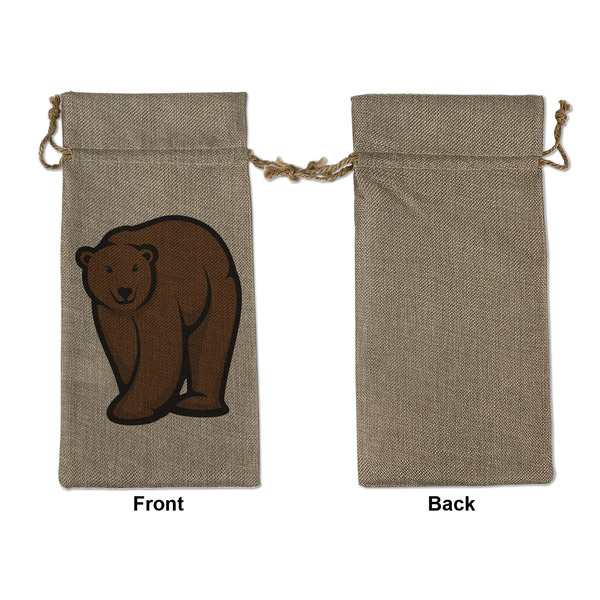Cabin Large Burlap Gift Bags - Front Approval