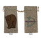 Cabin Large Burlap Gift Bag - Front & Back (Personalized)